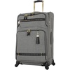 image:imageSteve Madden Designer Luggage Collection  3 Piece Softside Expandable Lightweight Spinner Suitcase Set  Travel Set includes 20 Inch Carry on 24 Inch amp 28Inch Checked Suitcases Black GreyPEEKABOO Grey
