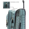 image:imageSteve Madden Designer Luggage Collection  3 Piece Softside Expandable Lightweight Spinner Suitcase Set  Travel Set includes 20 Inch Carry on 24 Inch amp 28Inch Checked Suitcases PrintTeal