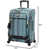 image:imageSteve Madden Designer Luggage Collection  Expandable 24 Inch Softside Bag  Durable Midsized Lightweight Checked Suitcase with 4Rolling Spinner Wheels Legends TurquoiseLegends Turquoise