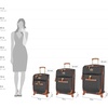 image:imageSteve Madden Designer Luggage Collection  Expandable 24 Inch Softside Bag  Durable Midsized Lightweight Checked Suitcase with 4Rolling Spinner Wheels Global BlackBlack