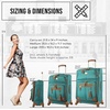 image:imageSteve Madden Designer Luggage Collection  Lightweight 24 Inch Expandable Softside Suitcase  Midsize Rolling 4Spinner Wheels Checked Bag Harlo BlackHarlo Teal Blue