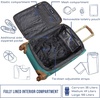 image:imageSteve Madden Designer Luggage Collection  Lightweight 24 Inch Expandable Softside Suitcase  Midsize Rolling 4Spinner Wheels Checked Bag Harlo BlackHarlo Teal Blue