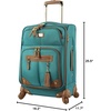 image:imageSteve Madden Designer Luggage Collection  Lightweight 24 Inch Expandable Softside Suitcase  Midsize Rolling 4Spinner Wheels Checked Bag Harlo BlackHarlo Teal Blue