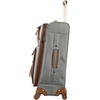 image:imageSteve Madden Designer Luggage Collection  Lightweight 24 Inch Expandable Softside Suitcase  Midsize Rolling 4Spinner Wheels Checked Bag Harlo BlackHarlo Gray