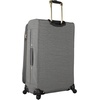 image:imageSteve Madden Designer Luggage Collection  Lightweight 24 Inch Expandable Softside Suitcase  Midsize Rolling 4Spinner Wheels Checked Bag Harlo BlackPeek A Boo Gray