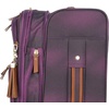 image:imageSteve Madden Designer Luggage Collection  Lightweight 28 Inch Expandable Softside Suitcase  Durable Rolling 4Spinner Wheels Checked Bag Shadow Purple Shadow PurpleShadow Purple