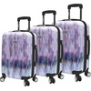image:imageSteve Madden Luggage Collection  3 Piece Hardside Lightweight Spinner Suitcase Set  Travel Set includes 20 Inch Carry On 24 inch and 28 Inch Checked Suitcases DiamondDiamond