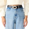 image:imageSteve Madden Oval Rhinestone Buckle BeltBlack