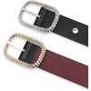 image:imageSteve Madden Rectangular Rhinestone Buckle BeltBerry