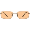 image:imageSteve Madden Womens Caden SunglassesSatin GoldSolid Orange