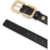 image:imageSteve Madden Womens Everday Double Buckle Pant BeltBlackGold