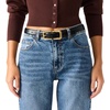 image:imageSteve Madden Womens Everday Double Buckle Pant BeltBlackGold
