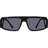 image:imageSteve Madden Womens Female Sunglasses Style Allister Wrap Satin Matte BlackSolid Smoke 60mm 16mm