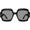 image:imageSteve Madden Womens Female Sunglasses Style Barnes Square BlackSolid Smoke 55mm 23mm