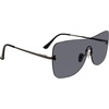 image:imageSteve Madden Womens Female Sunglasses Style Bentley Shield Shiny Gun BlackSolid Smoke 140mm 0mm