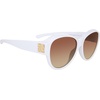 image:imageSteve Madden Womens Female Sunglasses Style Hughes RoundWhite OpaqueBrown Gradient