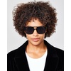 image:imageSteve Madden Womens Female Sunglasses Style Jace Rectangular BlackCrystal ClearSolid Smoke 56mm 19mm