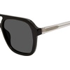 image:imageSteve Madden Womens Female Sunglasses Style Jace Rectangular BlackCrystal ClearSolid Smoke 56mm 19mm