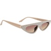 image:imageSteve Madden Womens Female Sunglasses Style Lizo Cat Eye TanGlitterBrown Gradient 51mm 19mm