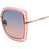 image:imageSteve Madden Womens Female Sunglasses Style Rosalie SquareCrystal PeachBlue Gradient