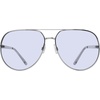 image:imageSteve Madden Womens Female Sunglasses Style Visage Aviator Shiny SilverGlitterBlue 63mm 16mm