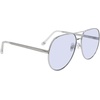 image:imageSteve Madden Womens Female Sunglasses Style Visage Aviator Shiny SilverGlitterBlue 63mm 16mm