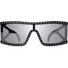 image:imageSteve Madden Womens Jagger SunglassesBlackGlitterSolid SmokeSilver Mirrored