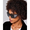 image:imageSteve Madden Womens Jagger SunglassesBlackGlitterSolid SmokeSilver Mirrored