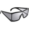 image:imageSteve Madden Womens Jagger SunglassesBlackGlitterSolid SmokeSilver Mirrored