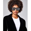 image:imageSteve Madden Womens Jagger SunglassesBlackGlitterSolid SmokeSilver Mirrored