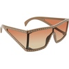 image:imageSteve Madden Womens Jagger SunglassesNudeGlitterBrown GradientGold Mirrored