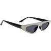 image:imageSteve Madden Womens Lizo Cat Eye Sunglasses SunglassesBlackGlitterSolid Smoke