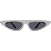 image:imageSteve Madden Womens Lizo Cat Eye Sunglasses SunglassesBlackGlitterSolid Smoke