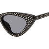 image:imageSteve Madden Womens Lopez Cat Eye Sunglasses SunglassesBlackSilverSolid Smoke