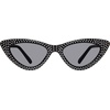 image:imageSteve Madden Womens Lopez Cat Eye Sunglasses SunglassesBlackSilverSolid Smoke