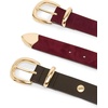 image:imageSteve Madden Womens Steve Madden 2 Pack Women Belts for Jeans Dresses Pants Ladies Waist BeltEspresso