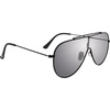 image:imageSteve Madden womens Female Sunglasses Style Maxwell Shield SunglassesShiny BlackSolid SmokeSilver Logo Mirrored
