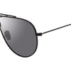 image:imageSteve Madden womens Female Sunglasses Style Maxwell Shield SunglassesShiny BlackSolid SmokeSilver Logo Mirrored