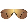 image:imageSteve Madden womens Female Sunglasses Style Maxwell Shield SunglassesShiny GoldSolid BrownGold Logo Mirror