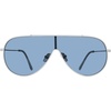 image:imageSteve Madden womens Female Sunglasses Style Maxwell Shield SunglassesShiny WhiteSolid BlueBlue Logo Mirror