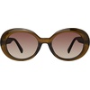 image:imageSteve Madden womens Steve Madden Female Sunglasses Style Isla Round SunglassesCrystal Dark GreenBrown Gradient