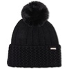 image:imageSTEVE MADDEN Pointelle Knit Cuff Beanie with POM Black