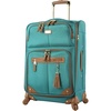 image:imageSteve Madden Designer Luggage  Checked Large 28 Inch Softside Suitcase  Expandable for Extra Packing Capacity  Lightweight Bag with Rolling Spinner Wheels Harlo GrayHarlo Teal Blue