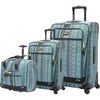 image:imageSteve Madden Designer Luggage Collection  3 Piece Softside Expandable Lightweight Spinner Suitcase Set  Travel Set Includes an Under Seat Bag 20Inch Carry on and 28Inch Checked Suitcase ShadowLegends Turquoise