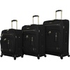 image:imageSteve Madden Designer Luggage Collection  3 Piece Softside Expandable Lightweight Spinner Suitcase Set  Travel Set includes 20 Inch Carry on 24 Inch amp 28Inch Checked Suitcases Black GreyBlack Grey