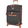 image:imageSteve Madden Designer Luggage Collection  Expandable 24 Inch Softside Bag  Durable Midsized Lightweight Checked Suitcase with 4Rolling Spinner Wheels Global BlackBlack