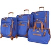 image:imageSteve Madden DesignerGepckkollektion 4teiliges SoftsideKofferSet ReiseSet enthlt eine Tragetasche 508 cm Handgepck 61 cm und 711 cm Karierte Koffer Blue One Size TravelBlue