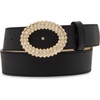 image:imageSteve Madden Oval Rhinestone Buckle BeltBlack