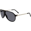 image:imageSteve Madden Womens Bronson SunglassesBlackShiny GoldSolid Smoke