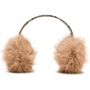 image:imageSteve Madden Womens Faux Fur Earmuff With Faux Snakeskin BandTan